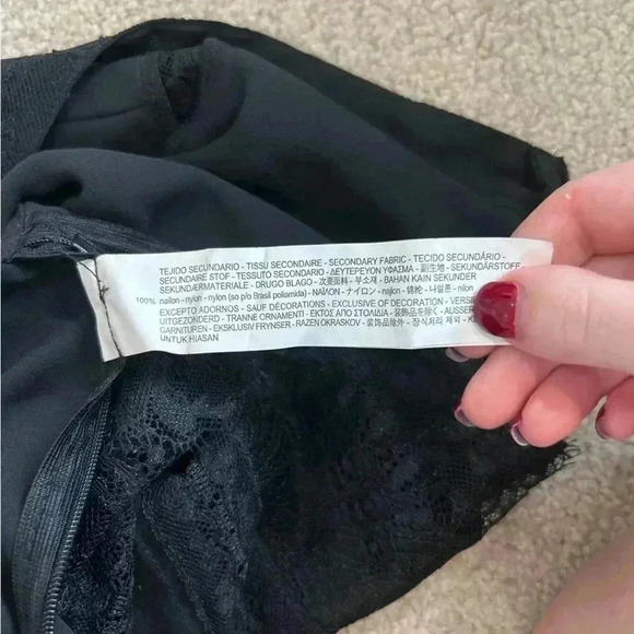 Zara black lace pleated crop top in size small - Picture 6 of 6